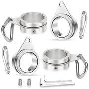 REERON front view of four flag pole rings showing durable build and finish