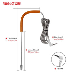 RefrigLink stainless steel probe tip close-up for reliable temperature readings