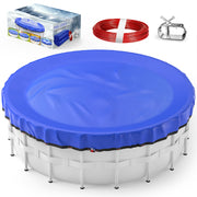 REGMICS front view of round 30 ft cover showing secure fit and clean appearance