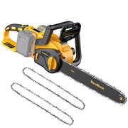 ReliaRoads front view showing 16-inch bar and compact brushless body for easy handling