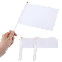 Remerry single assembled flag on stick demonstrating easy handling benefit