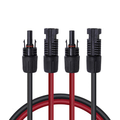 Renogy 5FT 12AWG front packaging showing pair and connectors for easy install