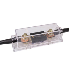 Renogy ANL fuse terminal detail with brass copper ends for reliable conductivity