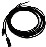 Renogy front view terminated cables showing male and female connectors and benefits of easy hookup