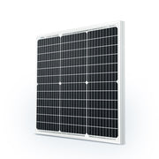 Renogy front view of panel showing cells and benefits durable power