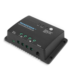 Renogy Wanderer Li front panel showing LEDs and controls for easy status checks
