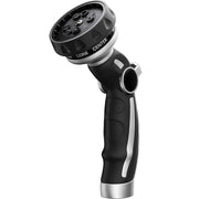 Restmo nozzle front view showing metal body and durable finish for longevity