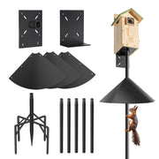 ReTang front view of assembled pole showing stable setup and secure feeder placement