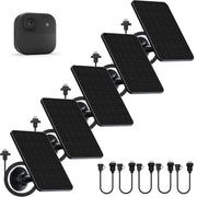 Rhorawill front view of five solar panels showing compact kit and quick install benefit
