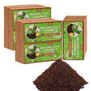 Riare front packaging showing ten coco coir bricks and benefits