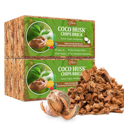 Riare front packaging showing four coco coir bricks and benefits
