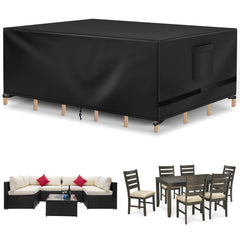 Richwon front view of cover protecting patio set against weather