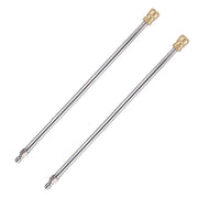 RIDGE WASHER front view of stainless steel extension wand showing clean finish and durability