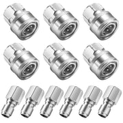 RIDGE WASHER front view of 12-piece adapter kit showing durable stainless steel for reliability
