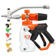 RIDGE WASHER front view showing foam cannon and gun, ready to foam cars