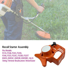 Rinlius starter close-up pulley and spring detailing durable components for reliable retraction