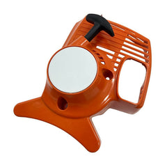 Rinlius recoil starter front view showing complete unit and mounting points for quick replacement