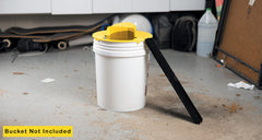 RinneTraps lid installed on a 5-gallon bucket for stable multi-catch benefit