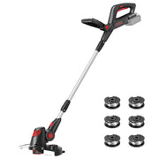 RKBUDOL brushless weed eater front view showing compact design and benefit of portability