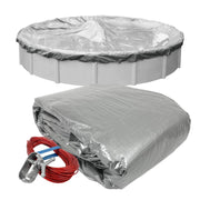 Robelle 24 ft cover front view showing full-size protection and easy install benefit