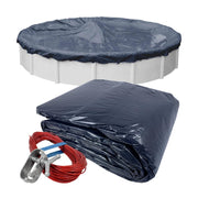 Robelle cover front view showing navy top and black underside for strong seasonal protection