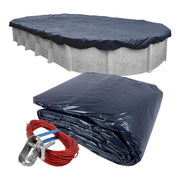 Robelle front view of 18x33 oval cover showing robust winter protection