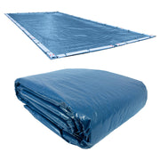 Robelle front view of cover on deck showing secure overlap and easy installation benefit