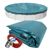 Robelle cover front view showing teal topside and full coverage benefit