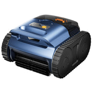 robotic-pool-vacuum front view showing durable build and one‑touch button benefit