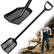 Roetelo front view of heavy duty sifting shovel showing sturdy head and handle, durable choice