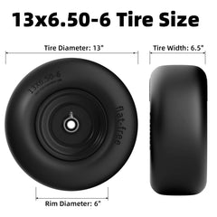 RONPOW close-up of solid polyurethane tread highlighting puncture resistance benefit