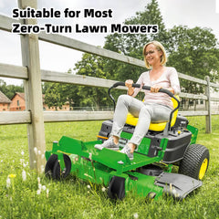 RONPOW wheel installed on a zero-turn mower showing improved reliability benefit
