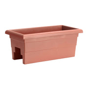 Root & Vessel front view of 24 inch terra planter showing layered exterior and finish benefit