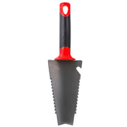 Root Slayer front view showing red blade and overall tool, durable all-purpose benefit