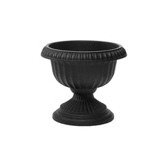 Root & Vessel front view showing classic Grecian urn silhouette and black finish benefiting curb appeal
