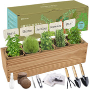 ROOTCRAFT wooden box front view showing neat planter and decorative appeal