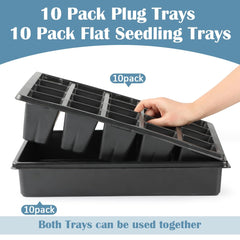 RooTrimmer flat tray holding water, useful for bottom-watering and moisture control