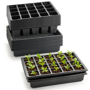 RooTrimmer front view showing ten plug and ten flat trays, organized for fast setup