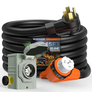 Rophor inlet box and cord showing kit components and easy installation benefit