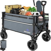 ROSONG wagon front view loaded with gear showing roomy interior and organized hauling