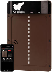 RUN-CHICKEN front view showing robust aluminum housing and secure door benefit