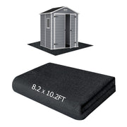 RUNZEG front view folded mat showing compact storage and easy transport benefit