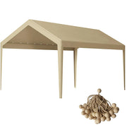 Rutile front view of 10x20 canopy top showing full coverage and protection