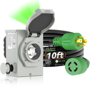 RVINGPRO front view showing inlet box and cord for easy hookup