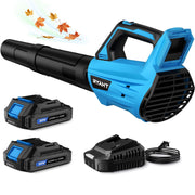 RYAHT leaf blower front view showing compact design and portability benefits