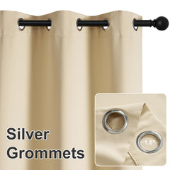 RYB HOME top ring and grommet detail for easy rod installation and stability