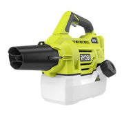 RYOBI ONE+ fogger front view showing controls and ergonomic handle for comfortable use