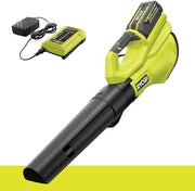 RYOBI blower front view showing power and portability benefits