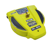 RYOBI front view of surface cleaner showing enclosure and benefit of splash containment