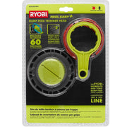 RYOBI Reel EASYAND front view showing cap and bump-feed for easy reloads
